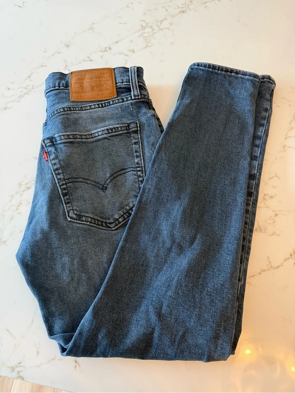 Levi's Slim Straight Denim Jeans in Faded Blue